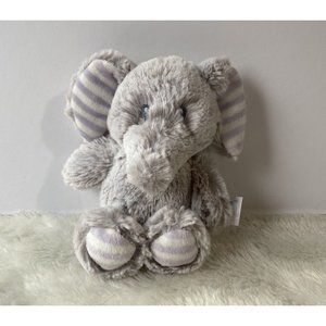 Aurora Baby Elephant Cuddler Rattle Gray Lovey Stuffed Animal Security plush 6"